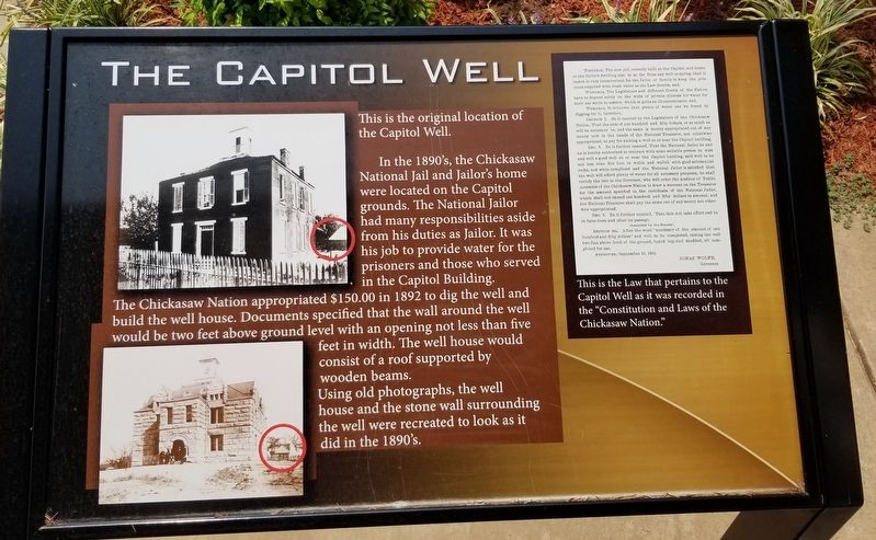 The Capitol Well Marker image. Click for full size.