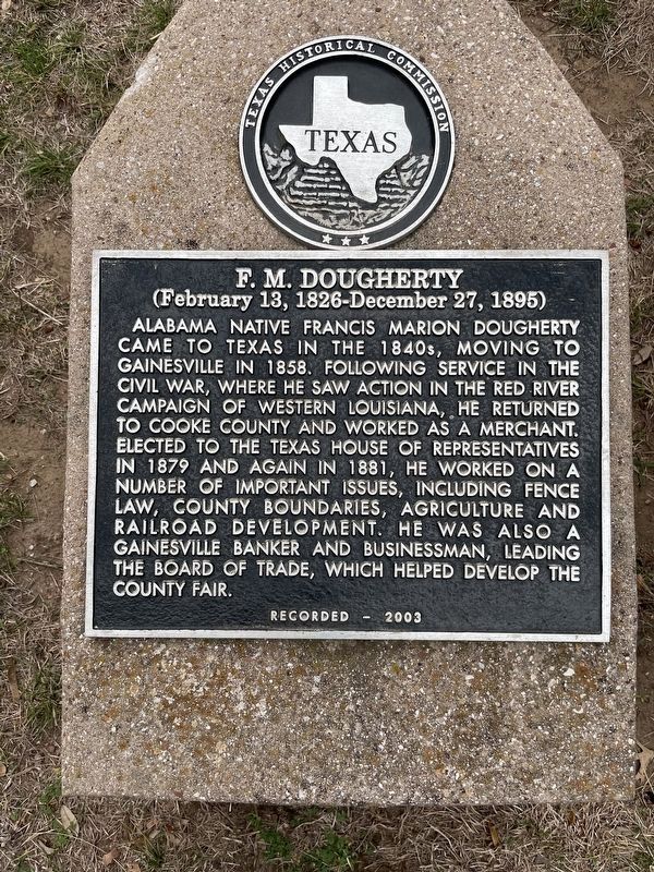 F.M. Dougherty Marker image. Click for full size.