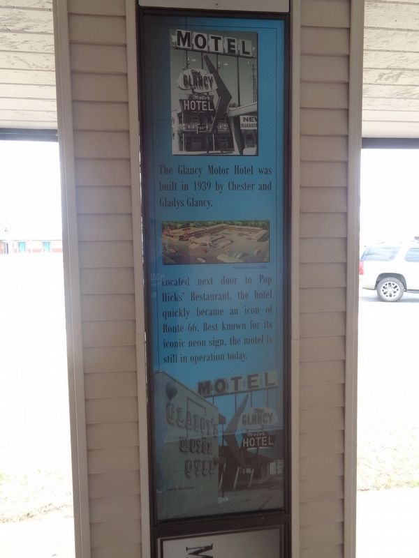 Glancy Motor Hotel Marker image. Click for full size.