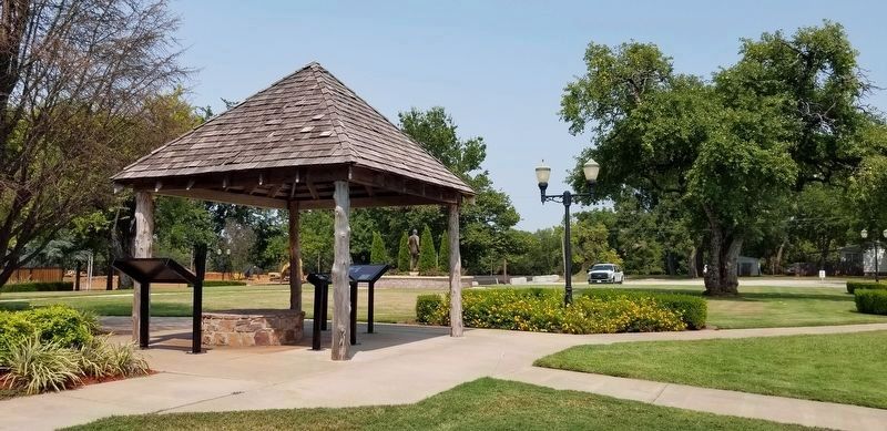 The view of the National Jail Marker at the Capital Well image. Click for full size.