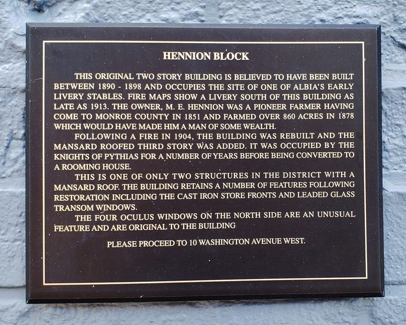 Hennion Block Marker image. Click for full size.