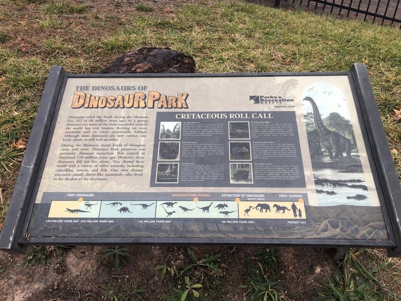 The Dinosaurs of Dinosaur Park Marker image. Click for full size.