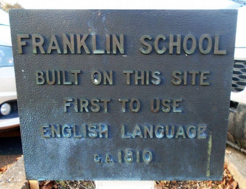 Franklin School Marker image. Click for full size.
