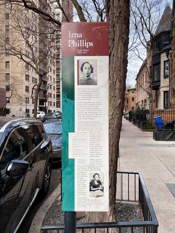Irna Phillips Marker. Click for full size. Irna Phillips Marker image. Click for full size.
