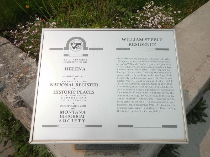 William Steele Residence Marker image. Click for full size.