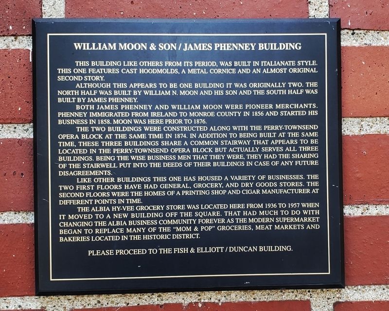 William Moon & Son / James Phenney Building Marker image. Click for full size.