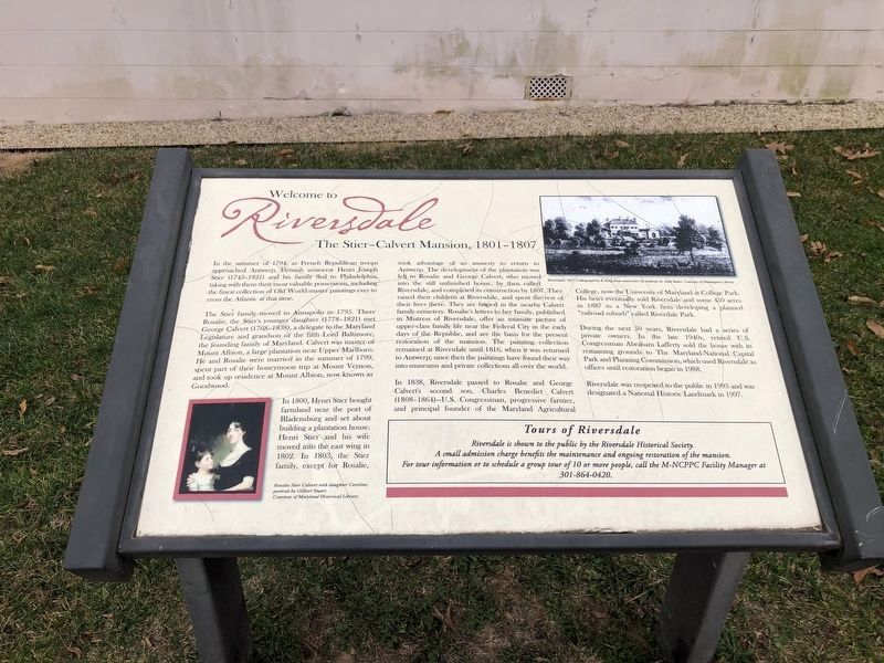 Welcome to Riversdale Marker image. Click for full size.