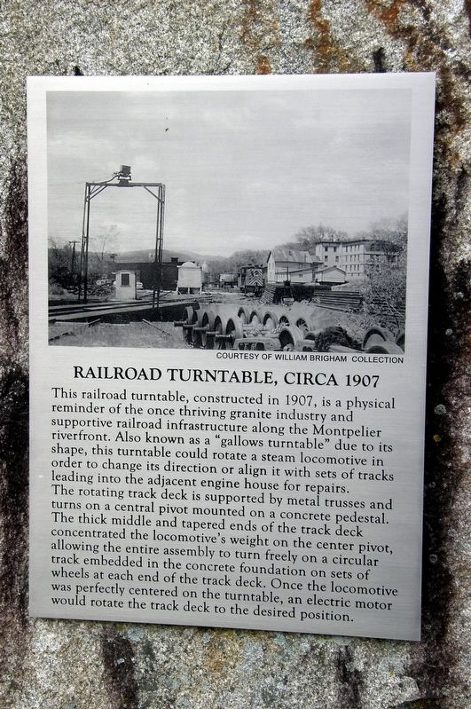 Railroad Turntable, circa 1907 Marker image. Click for full size.