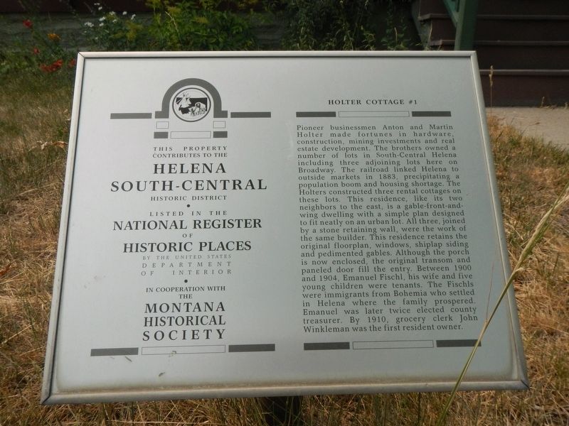Holter Cottage #1 Marker image. Click for full size.