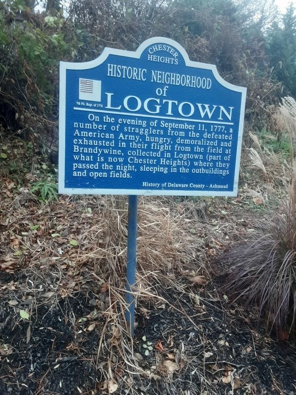 Historic Neighborhood of Logtown Marker image. Click for full size.