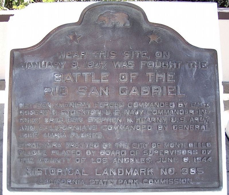 Battle of the Rio San Gabriel Marker image. Click for full size.