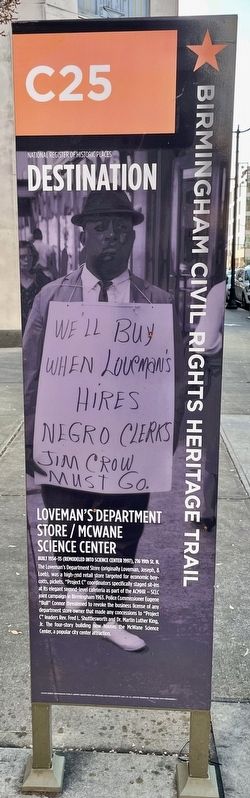 Loveman's Department Store/McWane Science Center Marker. Click for full size. Loveman's Department Store/McWane Science Center Marker image. Click for full size.