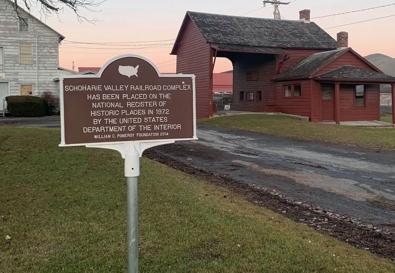 Schoharie Valley Railroad Complex Marker image. Click for full size.