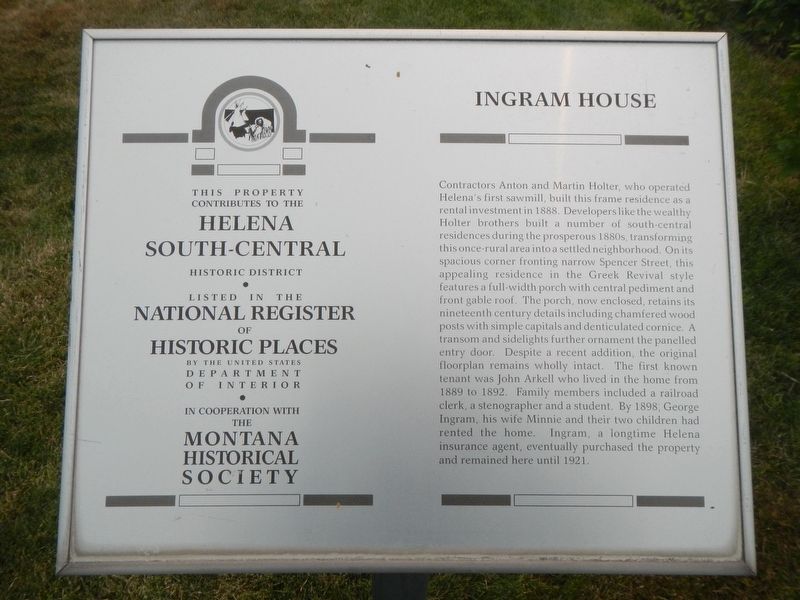 Ingram House Marker image. Click for full size.
