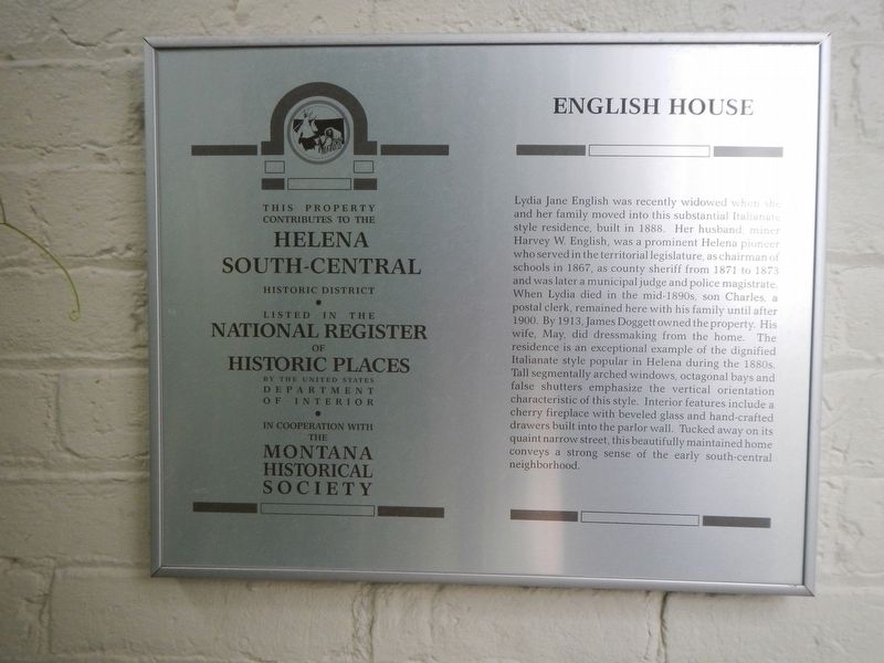 English House Marker image. Click for full size.