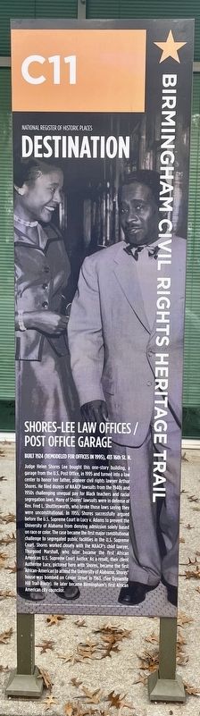 Shores-Lee Law Offices/Post Office Garage Marker image. Click for full size.