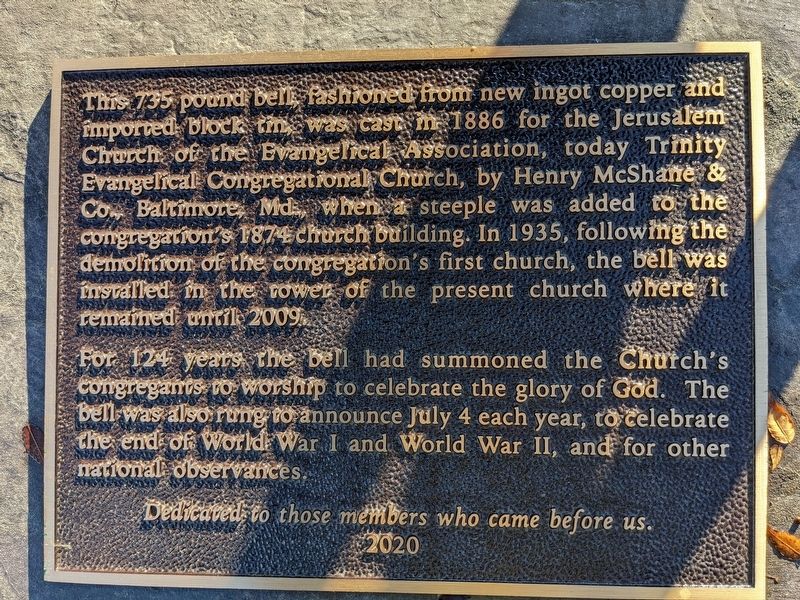 This 735 pound bell Marker. Click for full size. This 735 pound bell Marker image. Click for full size.