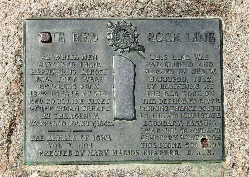 The Red Rock Line Marker image. Click for full size.