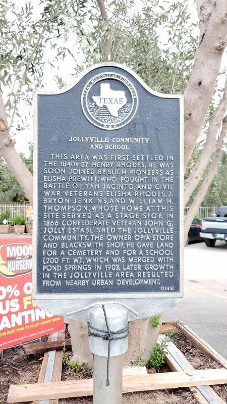 Jollyville Community and School Marker image. Click for full size.