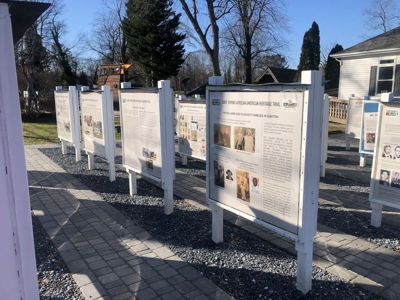 The Williams and Claggett Families in Ashton / Lineage of Greenberry Howard Family Marker. Click for full size. The Williams and Claggett Families in Ashton / Lineage of Greenberry Howard Family Marker image. Click for full size.