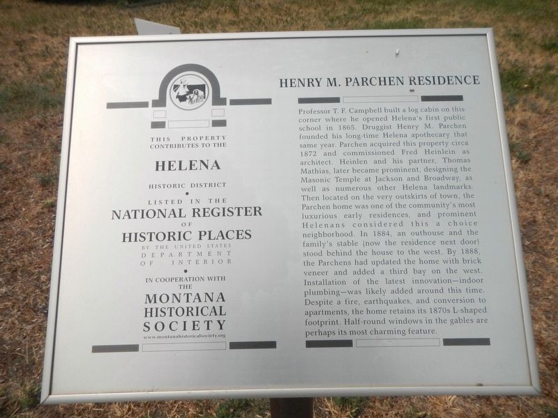 Henry M. Parchen Residence Marker image. Click for full size.