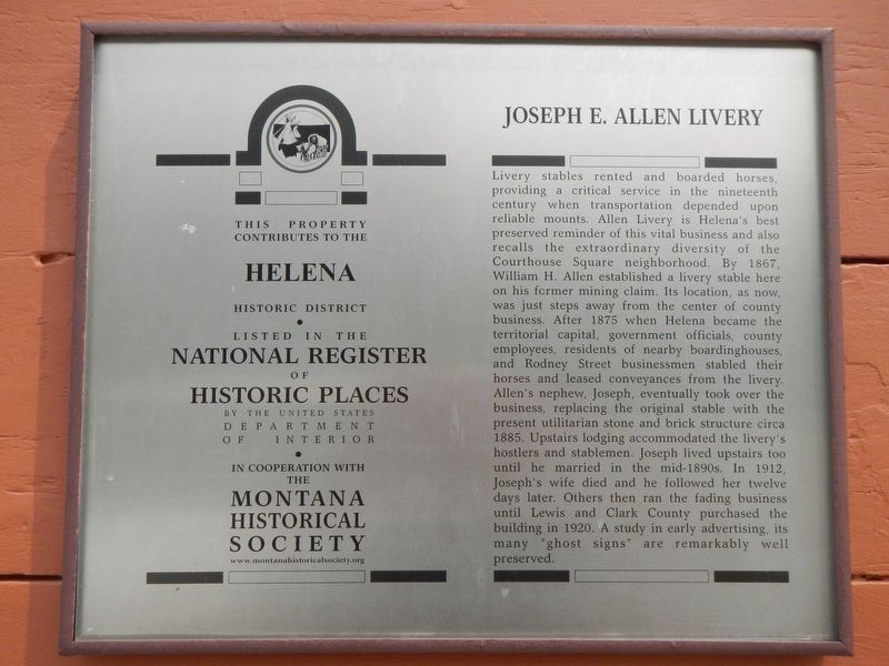 Joseph E. Allen Livery Marker image. Click for full size.