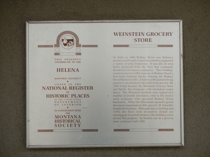 Weinstein Grocery Store Marker image. Click for full size.