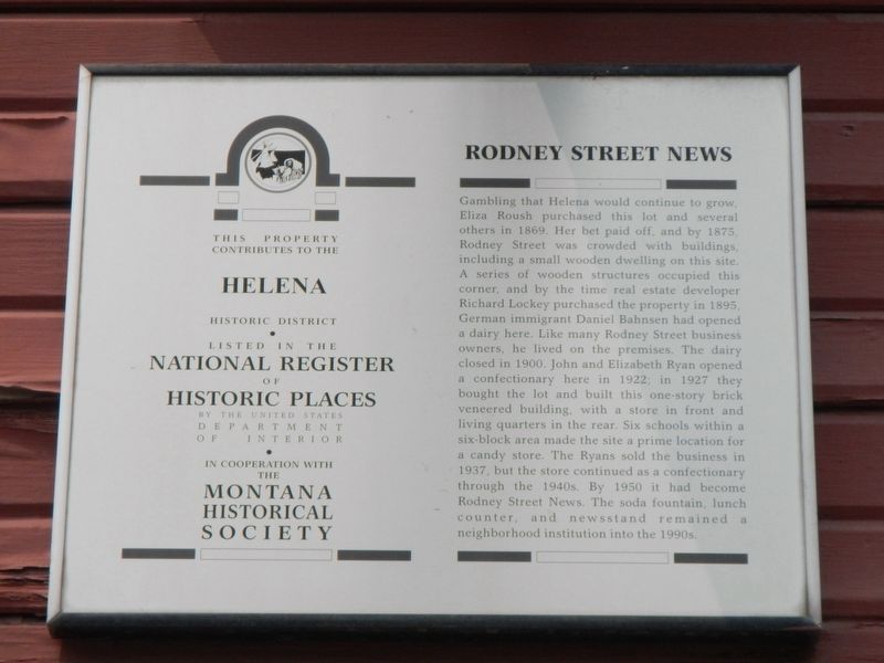 Rodney Street News Marker image. Click for full size.