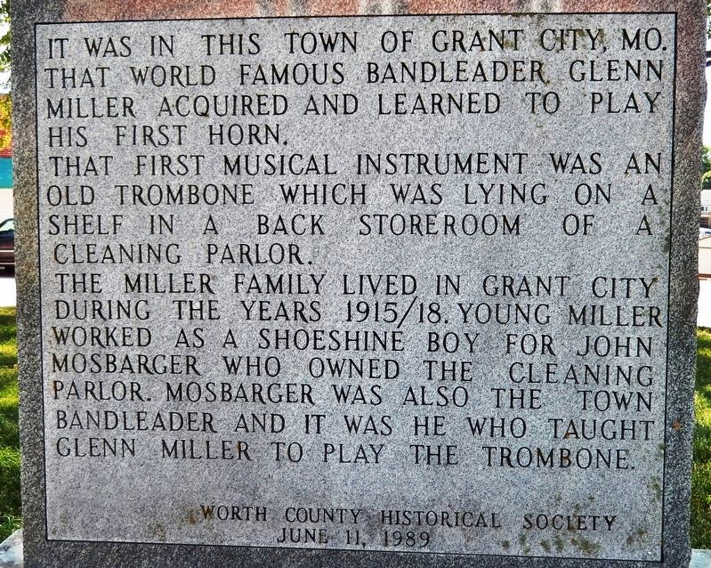 Glenn Miller Marker. Click for full size. Glenn Miller Marker image. Click for full size.