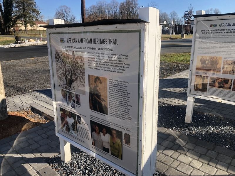 The Dorsey, Williams and Johnson Connections side of the marker. Click for full size. The Dorsey, Williams and Johnson Connections side of the marker image. Click for full size.