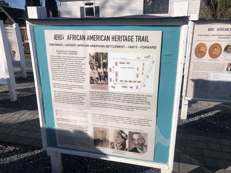 Cincinnati, Largest African American Settlement side of the marker image. Click for full size.