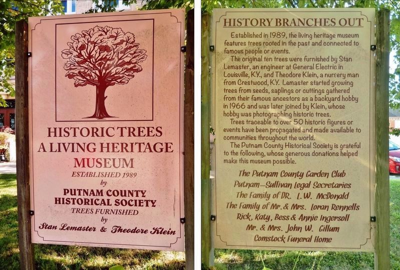 Historic Trees  A Living Heritage Museum image. Click for full size.