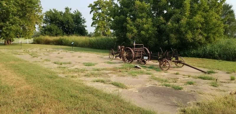 The view of the John Deer Rowe Plow Seed Planter Marker from the 101 Ranch Headquarters site image. Click for full size.
