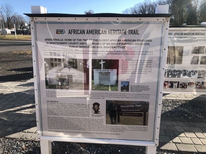 Spencerville side of the marker image. Click for full size.