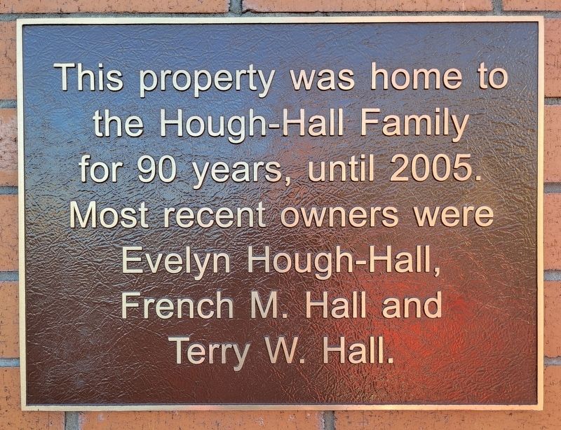 The Hough-Hall Family Marker image. Click for full size.