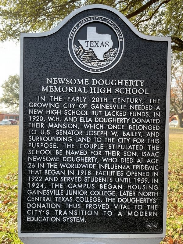 Newsome Dougherty Memorial High School Marker image. Click for full size.