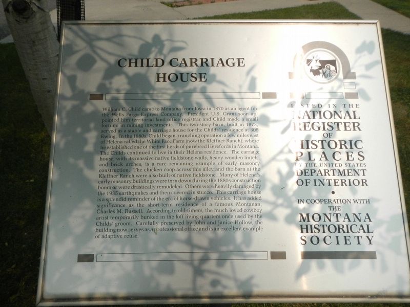 Child Carriage House Marker image. Click for full size.