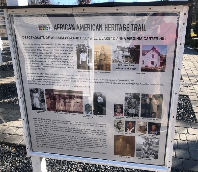 William Howard Hill & Anna Virginia Carter Hill side of the marker. Click for full size. William Howard Hill & Anna Virginia Carter Hill side of the marker image. Click for full size.