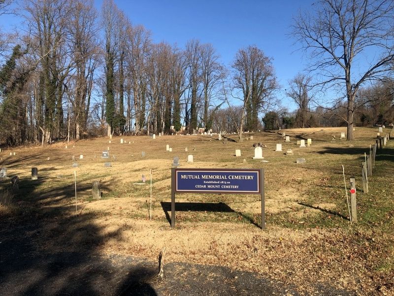 Mutual Memorial Cemetery Marker. Click for full size. Mutual Memorial Cemetery Marker image. Click for full size.