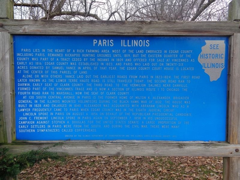 Paris Illinois Marker image. Click for full size.