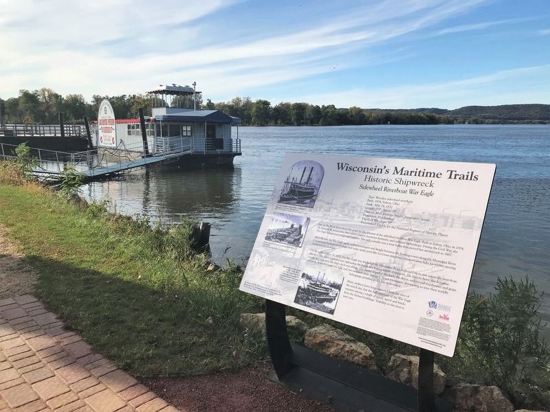 Sidewheel Riverboat <i>War Eagle</i> Marker image. Click for full size.
