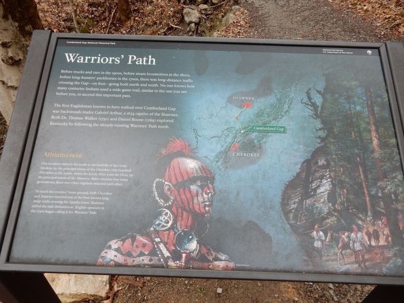 Warriors' Path Marker. Click for full size. Warriors' Path Marker image. Click for full size.