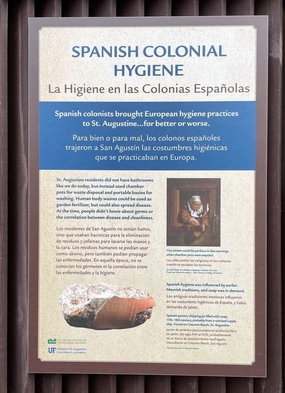 Spanish Colonial Hygiene Marker image. Click for full size.