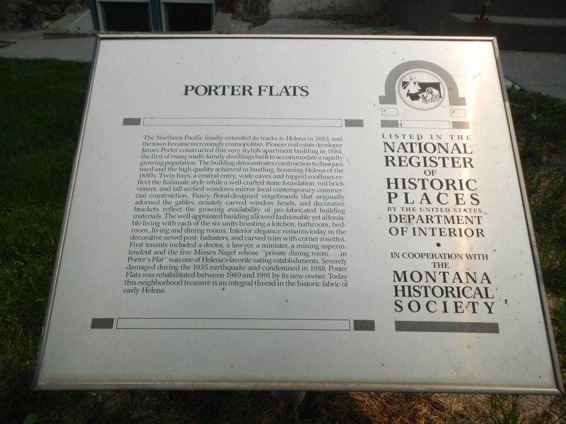 Porter Flats Marker image. Click for full size.
