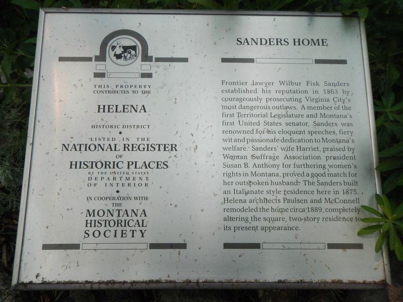 Sanders Home Marker image. Click for full size.