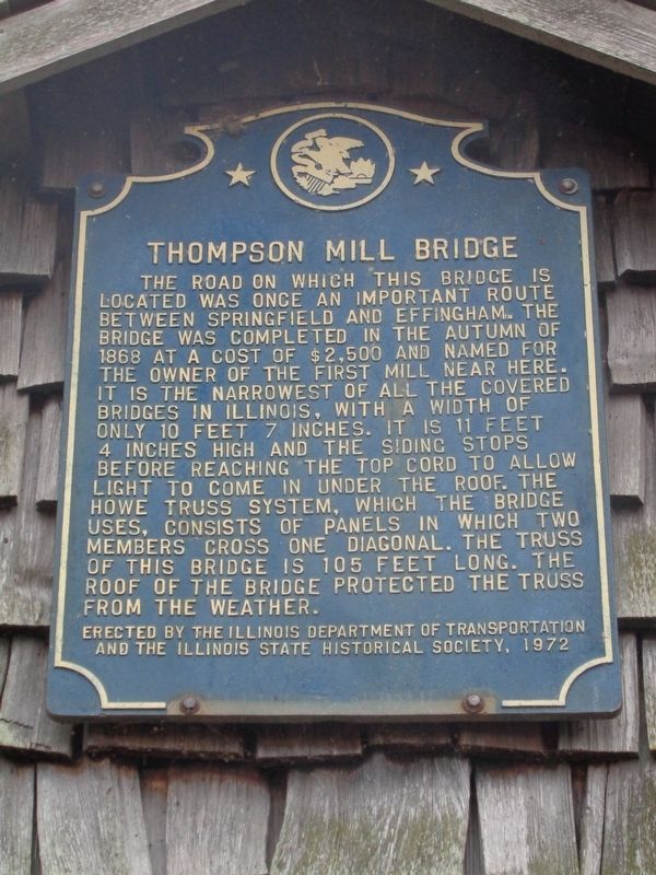 Thompson Mill Bridge Marker image. Click for full size.