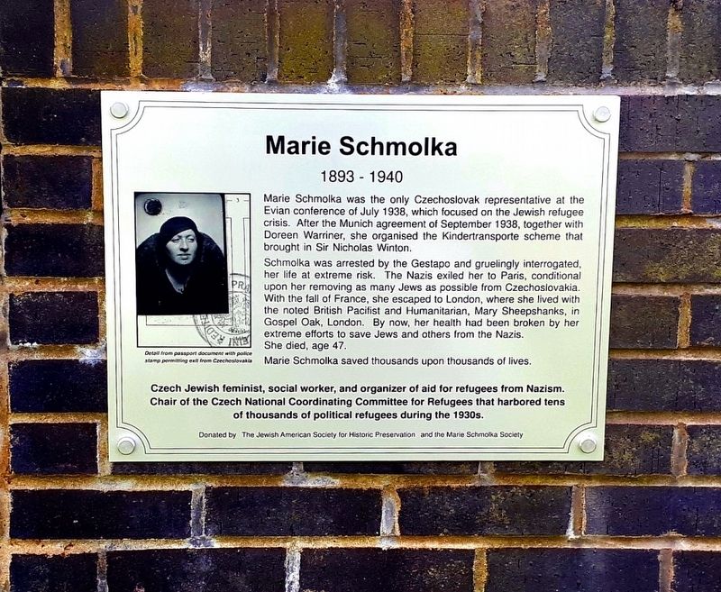 Marie Schmolka Marker image. Click for full size.