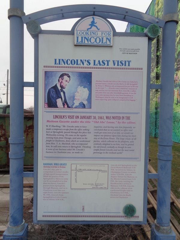 Lincoln's Last Visit / The Debaters in Mattoon Marker image. Click for full size.