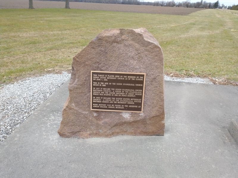 Ogden Evangelical Church Marker. Click for full size. Ogden Evangelical Church Marker image. Click for full size.