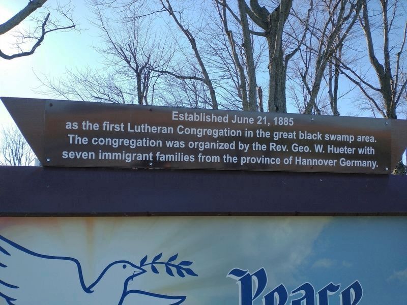 Peace Evangelical Lutheran Church Marker image. Click for full size.